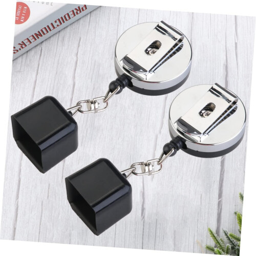 Snooker Billiards Chalk Bag 2-Pack, Retractable Clips, Iron Chalk Holder, Random Style 1