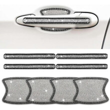 Car Door Handle Stickers - 8PCS Bling Car Accessories Crystal Glitter Door Handle Protector Stickers and Decals Scratch