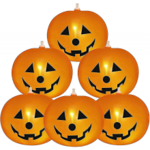 20pcs LED Light Up Inflatable Balloon Pumpkin Balloons Halloween Decoration