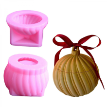 Epoxy Resin Storage Container Silicone Mold Sphere Jar With Lid For Candle Holder And Storage Box ChristmasMulticolor