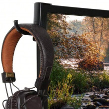 (Black, 2pcs/set) Headphone Holder, Sticky Headphone Storage Hook For Computer Desk, Portable Universal Headphone Hanger for Home Office Game Room