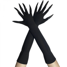 2pcs Devil Scary Long Mittens Spirit Corpse Hands Gloves Hand Reapers Gloves for Various Costumes sky blue DBlack A