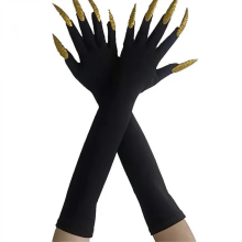 2pcs Devil Scary Long Mittens Spirit Corpse Hands Gloves Hand Reapers Gloves for Various Costumes sky blue DBlack D