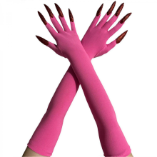 2pcs Devil Scary Long Mittens Spirit Corpse Hands Gloves Hand Reapers Gloves for Various Costumes sky blue DPeach C