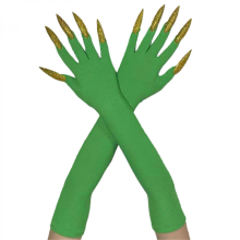 2pcs Devil Scary Long Mittens Spirit Corpse Hands Gloves Hand Reapers Gloves for Various Costumes sky blue DGreen D