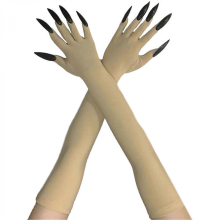 2pcs Devil Scary Long Mittens Spirit Corpse Hands Gloves Hand Reapers Gloves for Various Costumes sky blue DOffwhite A