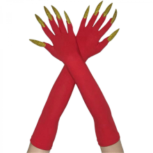 2pcs Devil Scary Long Mittens Spirit Corpse Hands Gloves Hand Reapers Gloves for Various Costumes sky blue DRed D