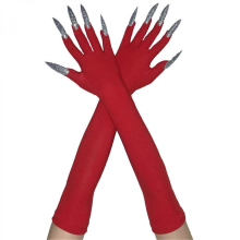2pcs Devil Scary Long Mittens Spirit Corpse Hands Gloves Hand Reapers Gloves for Various Costumes sky blue DRed B