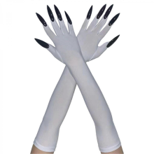 2pcs Devil Scary Long Mittens Spirit Corpse Hands Gloves Hand Reapers Gloves for Various Costumes sky blue DWhite A