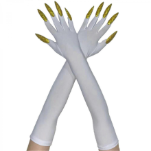 2pcs Devil Scary Long Mittens Spirit Corpse Hands Gloves Hand Reapers Gloves for Various Costumes sky blue DWhite D