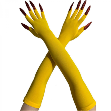 2pcs Devil Scary Long Mittens Spirit Corpse Hands Gloves Hand Reapers Gloves for Various Costumes sky blue DYellow C