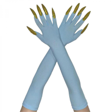2pcs Devil Scary Long Mittens Spirit Corpse Hands Gloves Hand Reapers Gloves for Various Costumsky blue D