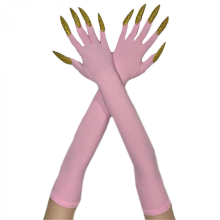 2pcs Devil Scary Long Mittens Spirit Corpse Hands Gloves Hand Reapers Gloves for Various Costumes sky blue DPink D