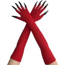 2pcs Devil Scary Long Mittens Spirit Corpse Hands Gloves Hand Reapers Gloves for Various Costumes sky blue DRed A