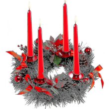 Advent Wreath Artificial Candle Holder-christmas Wreath With 4 Candle Holders30 Cm