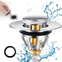 Upgraded Universal Bathroom Sink Stopper, 1.33~1.42 Bathtub Stopper with Hair Catcher
