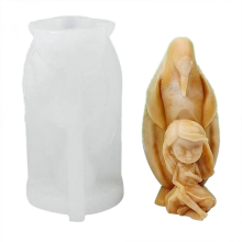 Animal and Girl Scented Candle Silicone Mold Handmades Bear Scented Candle Epoxy Mold DIY Craft Women Girl Fondant MoldB