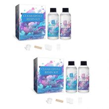 6.76OZ Epoxy Resin Supply with Accessories for Art Resin, Jewelry, Clear Epoxy Resin, Self Leveling, Easy to Mix 1:12 sets