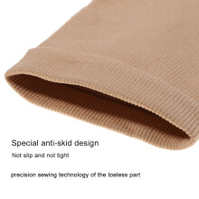 Sports-Waden-Knieschen-Support-Socken mit Reißverschluss, nude, L/XL, Kompression