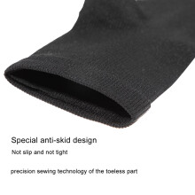 Sportliche Wadenstrümpfe mit Reißverschluss in Schwarz, kniehoch, stützendes Design, Größe L/XL