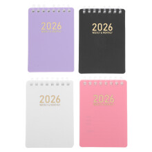 cuaderno planificador mensual 2026 a7 con anillas y bolsillo