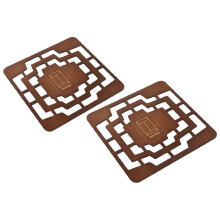 2 uds. plantilla madera vintage para sobres, tarjetas e invitaciones