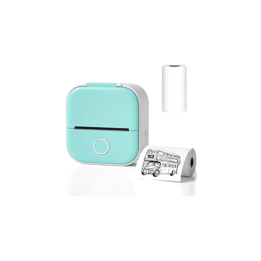 Mini Pocket Printer Inkless Thermal Technology Compact Portable Printer For Diy Scrapbook Sticky Notes And Photos Blue 9084446976120