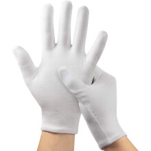 (white) 5Pairs Moisturizing Gloves Overnight, Cotton Gloves for Dry Hands Eczema,White Cotton Gloves for Men and Women, One Size Fit Most Cloth Gloves