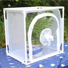 Insect Habitat Cage Foldable Pop-Up Mesh Net Terrarium With Zipper Protection For Caterpillars