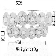 New full diamond hip-hop teeth Halloween stage props HIPHOP nightclub trendy men and women accessories white K