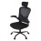Living And Home Black Home Office Chair with Lumbar Support, Adjustable Height, Foldable Armrest 1