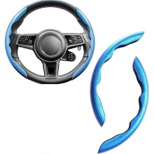Carbon Fiber Steering Wheel Cover, Men's and Women's Safe and Non Slip Car Accessory,15-inch Universal Auto Car Steering