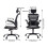 Living And Home Black Home Office Chair with Lumbar Support, Adjustable Height, Foldable Armrest 5