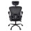 Living And Home Black Home Office Chair with Lumbar Support, Adjustable Height, Foldable Armrest 3