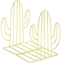 Bookends Metal Book Ends Heavy Duty Modern Decorative Cactus Bookend Bookshelf Decor for Home Bedroom Library Office