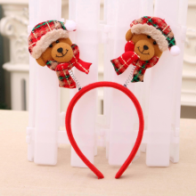 Christmas luminous head buckle headband Christmas party headband Christmas party antlers individually packagedVelvet ordinary style (bear style)