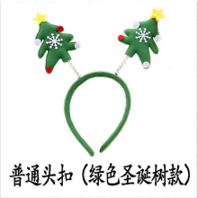 Christmas luminous head buckle headband Christmas party headband Christmas party antlers individually packagedOrdinary version (green tree)