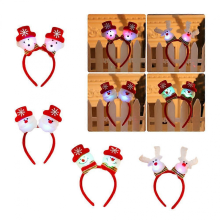 Christmas Head Hoop with Boppers for Decoration 4Pcs Christmas CostumeAssorted Color4pcs