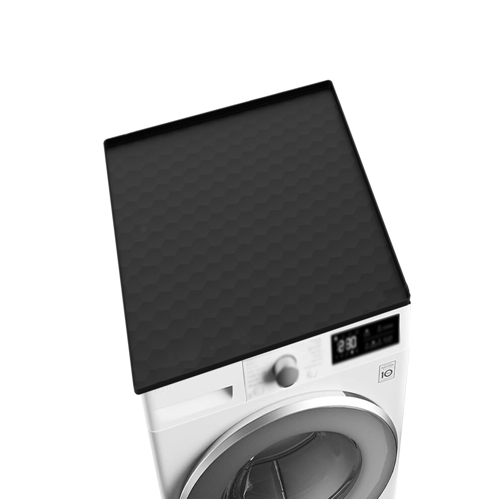 Silicone Refrigerator Mat 60x60/60x65 Cm - Non-Slip With Raised Edge, Fridge/Wine Cabinet Mat, Drip Tray, Black-image-OPC-PKKMYM8-NEW