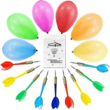 Carnival Games Darts Balloons, 500Pcs Circus Decorations Christmas Balloons Water Balloons with 10Pcs Darts for Carnival Party Supplies - -