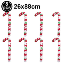 Christmas Balloon Decorations Candy Canes Balloons Santa Claus Elk Inflatable Crutches Xmas Ornaments New Year Party Decor FavorDARK GRAY
