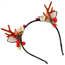Costume Antlers Headband Glitter Elk Antlers Headband Holiday Hairbands Christmas Festive Decoration 20X17X3.6CM Iron PP 1SetMulti20X17X3.6CM