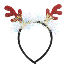 Reindeer Antler Headband Glitter Deer Ears Festive Accessory Christmas Celebration Partygoers 20.50X17.00X5.50CM Sponge 1PackMulti20.50X17.00X5.50CM