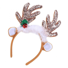 Christmas Party Favor, Reindeer Antlers with Ears for Themed Celebrations, Adjustable FitCoffee