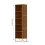 Living And Home 5-Tier Open Bookcase Bamboo Storage Shelf 6