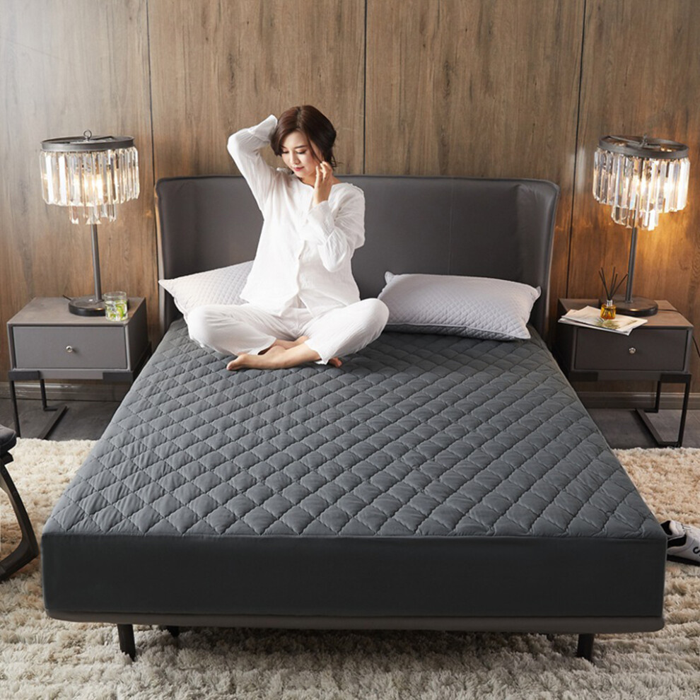 (dark grey) Easy To Clean Mattress Protector Designed For And Longevity Breathable-image-OPC-PKKN72X-NEW