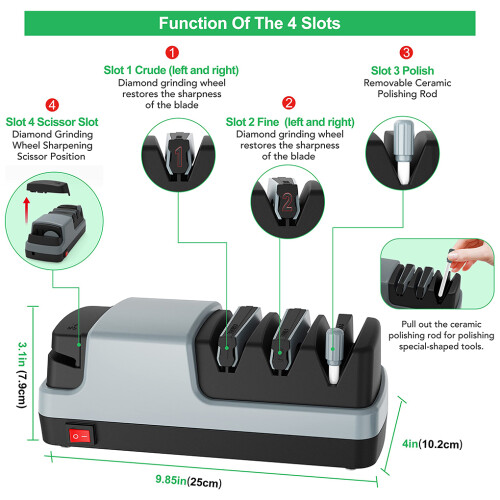 Grey Knife Sharpening Knife Sharpner Serrated Knife Sharpener 2
