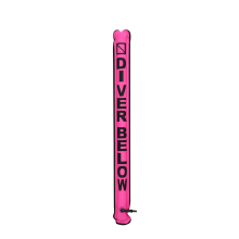 (Fluorescent Pink) Marker Buoy Scuba Diving with Rotatable Hook SMB Floating Accessories