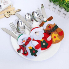 Christmas Knife Fork Covers Christmas Decorations Christmas Ornaments - 6-Pack Christmas Silverware Holders - Cute