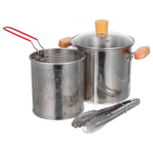 Deep Fryer With Basket: 3L Stainless Steel Pot For Frying, Boiling, Stewing